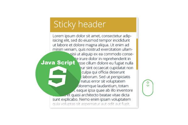 Sticky headers with Javascript